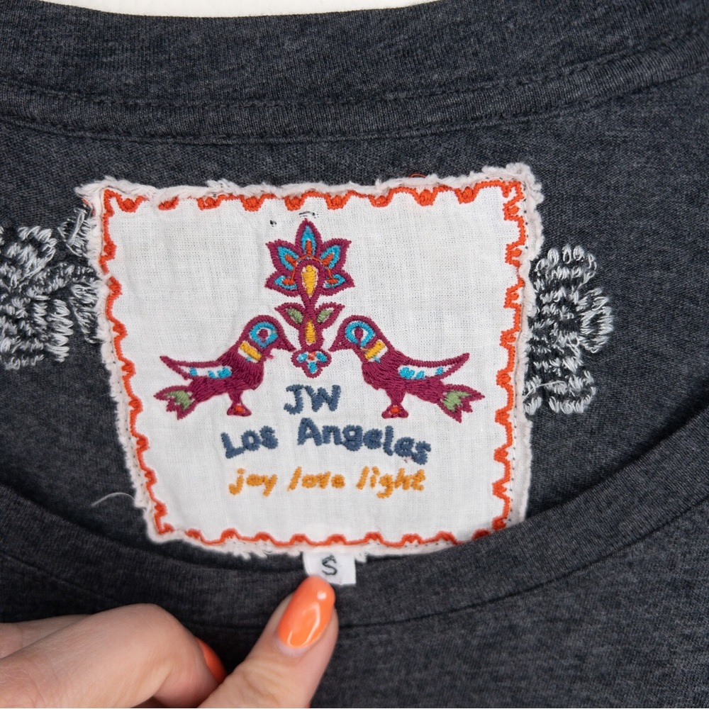 Johnny Was Long Sleeve Embroidered Scoop Neck Blouse - Picture 2 of 7